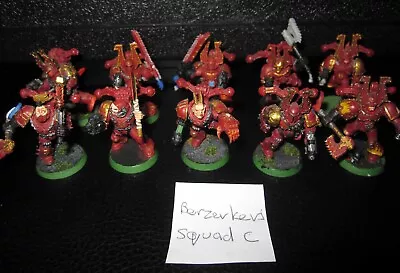 40K Chaos Space Marines Khorne Berzerkers Squad C Painted • $60