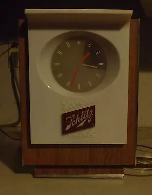 Vintage Schlitz Ale & Beer Electric Shelf Light Up Sign & Clock • $55