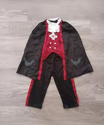 Boys Halloween Fancy Dress Vampire Dracula Costume Age 1-2 Years George • £3