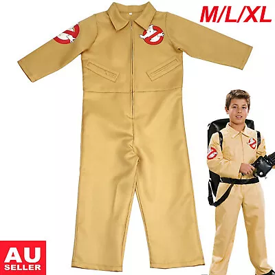 Cosplay Ghostbusters Jumpsuit Kids Backpack Costume Bodysuit Outfits Fancy Dress • $29.99