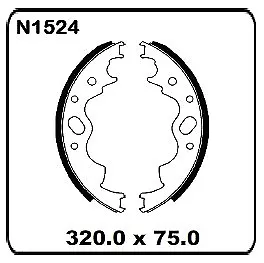 Fit Mazda E2000 Tray Truck Some 2000 Kg 1972-1977 REAR Drum Brake Shoe SET N1524 • $186.61