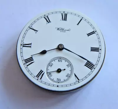 Gents Antique WALTHAM USA Hand Winding Mechanical Pocket Watch Movement 28138468 • £0.99