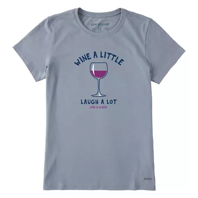 Life Is Good 107970 - Women's Laugh A Lot Crusher-LITE Tee - Stone Blue • £28.44