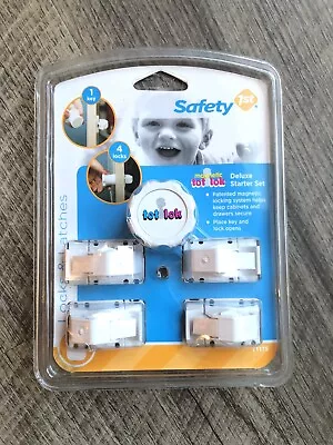 Safety 1st Magnetic Tot Lok Deluxe Starter Set 4 Locks + 1 Key Brand New Sealed • $10.41