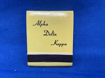 Vintage Retro Alpha Delta Kappa Vintage Unused Unstruck Matchbook Matches Yellow • $3.99