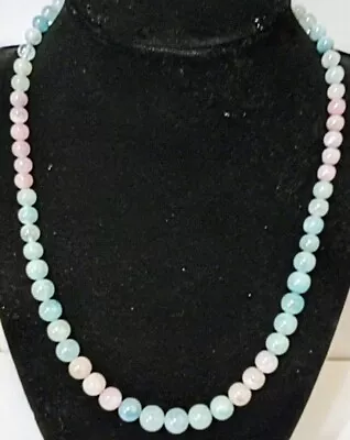 Jay King Mine Finds Sterling Silver Morganite And Aquamarine Beaded Necklace • $39.99