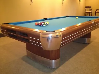 Vintage/Antique Brunswick Billiards Mid Century Modern 9' Anniversary Pool Table • $9000