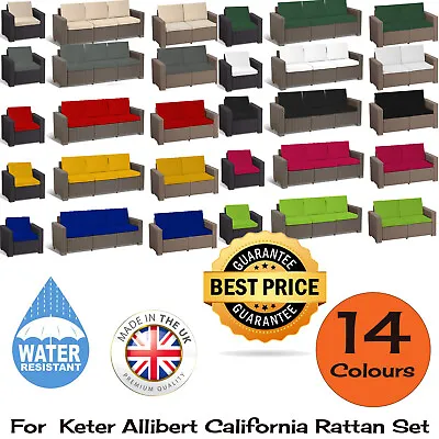 For Keter Allibert California Cushion Pads Rattan Garden Furniture Sofa Armchair • £29.80