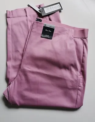 M&S The Mia Slim Fit Cropped Trousers Dusky Rose 20 2224 Additional Lengths • £14.50