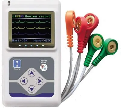  CONTEC TLC9803 Holter 24 Hours 3 Channel ECG/EKG Monitor System USB Software • £269