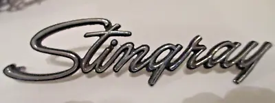 Vintage Corvette Stingray Script Emblem Badge Name Plate Logo Car Part       B33 • $49