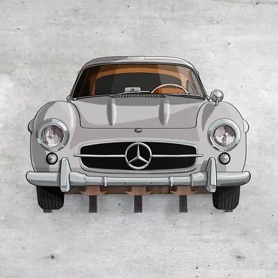 Wall Key Holder Rack Hanger Home Decor - Mercedes-Benz 300 SL • $59.99