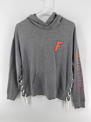 PINK Victorias Secret Florida Gators Hoodie Sweatshirt Women Size XS Gray Orange • $28.12