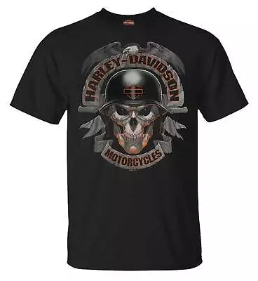 Harley-Davidson Men's Ghoulish Skull Short Sleeve Crew-Neck T-Shirt - Black • $32.95