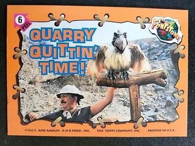 1994 Topps The Flintstones Movie Sticker Card Quarry Quittin Time #6 • $5.12