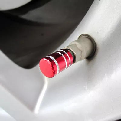 4x Red Aluminum Tire/Wheel Air Pressure Valve Stem CAPS For Auto Car Truck Bike • $4.98