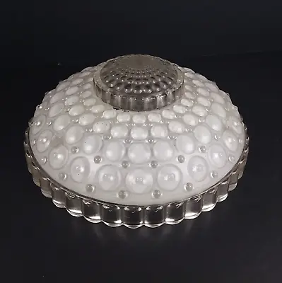 Vintage 3 Hole Bubble Glass Ceiling Light Shade Frosted White Clear • $44.99
