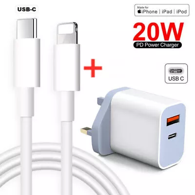 UK C For Ipad Adapter Type-C PD Plug IPhone Charger 20W Fast USB 240VAC Cable • £5.99