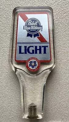 Vintage Pabst Blue Ribbon Light Acrylic Beer Tap Handle 5.75  Tall • $12