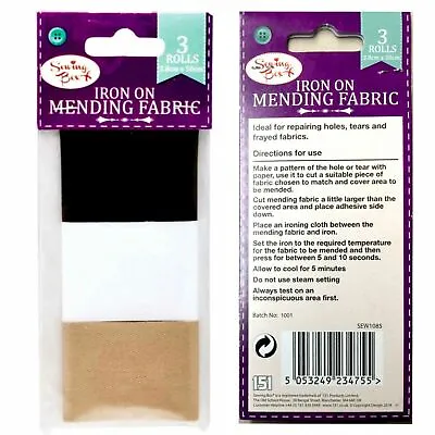 Iron On Nylon Repair Patch Fabric Thermo-adhesive Fix WATERPROOF Mending Patches • £2.95