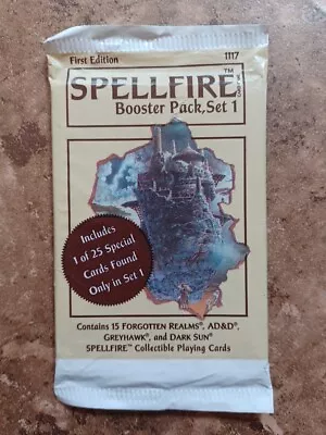 1x Spellfire First Edition Booster Pack Set 1 Advanced D&D New Sealed TSR 1st Ed • $9.99