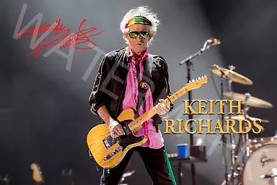 KEITH RICHARDS Signed Music 12x18 Inch Photograph Poster - The Rolling Stones • $28.95