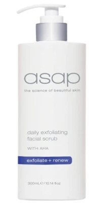 ASAP Daily Exfoliating Facial Scrub 300ml W Glycolic Acid AHAs Free Sample • $53.99