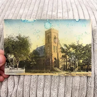 Christian Church Waco Texas 1910 Vintage Postcard • $4