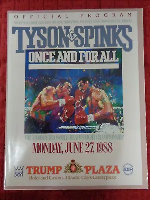 BOXING PROGRAM - 1988 MIKE TYSON Vs. LEON SPINKS - NASHVILLE TN. BIG SCREEN !!! • $97.49