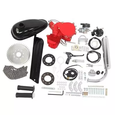 80cc 2-Stroke Engine Motor Kit For Motorized Bicycle Bike Gas Powered Red USA • $96.01