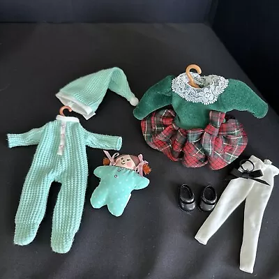 Madeline Outfits ~Christmas Dress Tights Bow Shoes & PJ’s Cap Doll~ For 8” Doll • $12