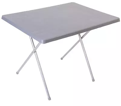 Quest Fleetwood Lightweight Grey Plastic Camping Table With Folding Legs • £27.99