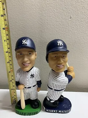 Derek Jeter All Star  Hideki Matsui NY Yankees 7  Bobble Head Doll Lot Of 2 • $49