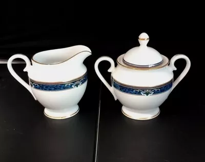 Vintage Wedgwood China Chadwick Pattern Creamer And Sugar Bowl Crack On Handle • $40