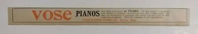 1913 Vose & Sons Piano Co. Advertisement Boston Massachusetts • $17