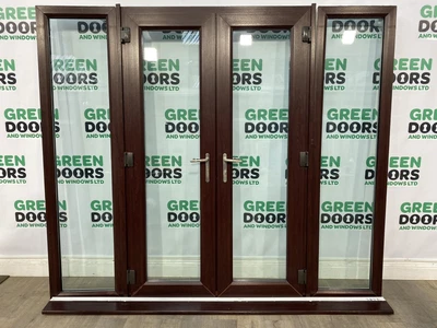 £899.95 • Buy Upvc French Doors Rosewood Woodgrain Tinted Glass Double Glazed External Used