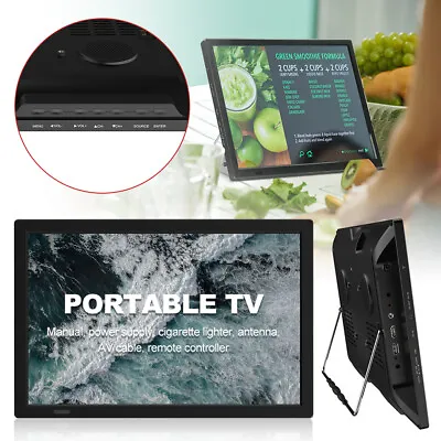 15.4  Portable 1080P Ultra-HD TV Freeview HDMI Digital Television Player Gift • £105.99