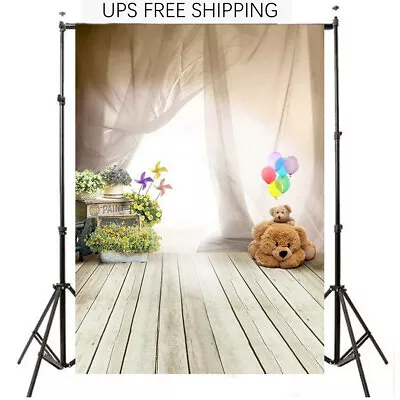 Cute Baby Kids Photography Background Ballon Bear Floor Photo Backdrop Props New • $9.99