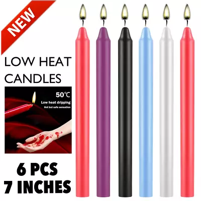 6 Pcs Low Heat Temperature Bondage Romantic Candles Wax Dripping Couple 7 Inch • $16.58