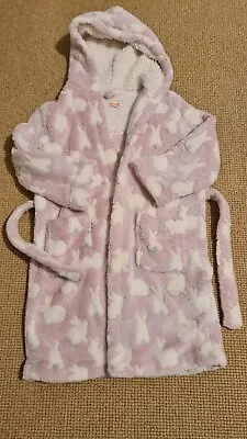 £3 • Buy Blue Zoo, Pink Rabbit Dressing Gown Age 6-7