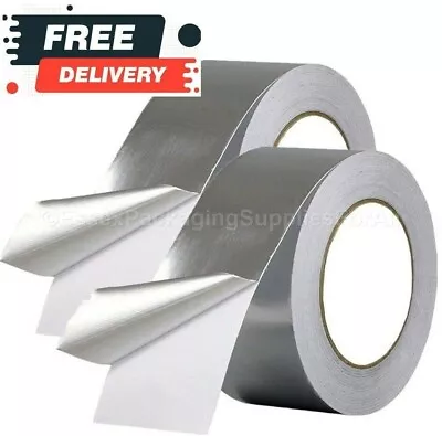 Aluminium Foil Tape Rolls 48-72-96mm X 50m Heat Insulation Duct Self Adhesive  • £154.95