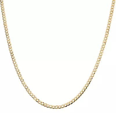 9ct Yellow Gold CURB Chain Necklace - 2.5mm - 16 18 20 22 24 Inch • £122.95