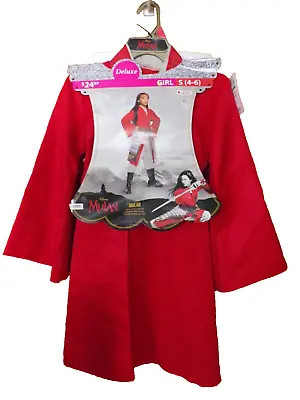 MULAN~DELUXE~Girl's Size SMALL (4-6)~DRESS UP COSTUME~New W/Tags • $13.99