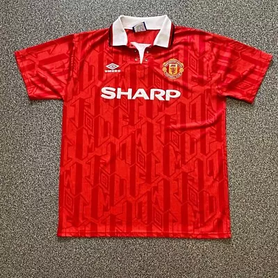 Rare Manchester United 1992 1993 Home Football Shirt Soccer Jersey Umbro  Keane  • $165