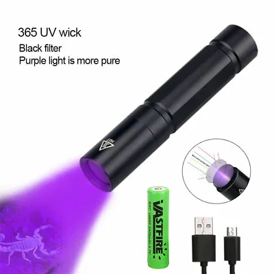 £5.99 • Buy USB Rechargeable 365 Led UV Flashlight Torch Light Ultra Violet Lamp Blacklight