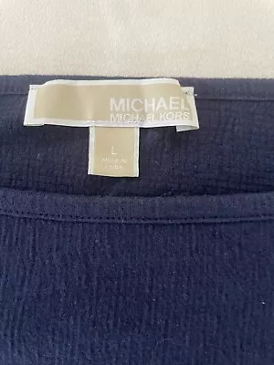 Michael Kors Ladies Navy Blue Top Size Large EM4 • $12