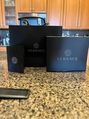 Versace Mens Gold Medusa Head Buckle Reversible Leather Belt Size US 30 • $175