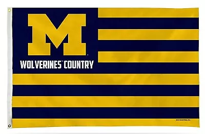 Michigan Wolverines Flag Banner 3x5 Country Design Premium Outdoor University Of • $29.79