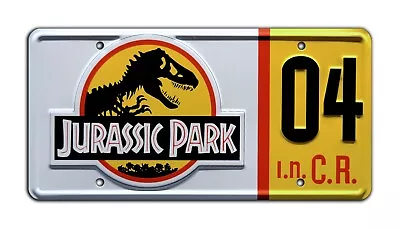 Jurassic Park | Ford Explorer | #04 | Metal Stamped Replica Prop License Plate • $28.66