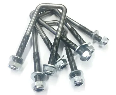 10mm Square Zinc Plated U Bolts For Boat And Live Stock Trailers M10 Thread • £17.58